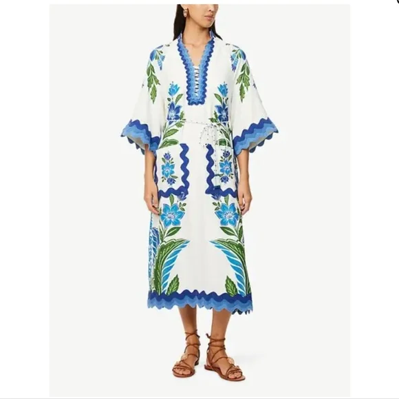 Farm Rio Tropicance Linen Mididress - Picture 3 of 6